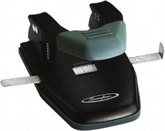 Swingline - Paper Punches Type: 28 Sheet Two Hole Punches Color: Black/Gray - Eagle Tool & Supply