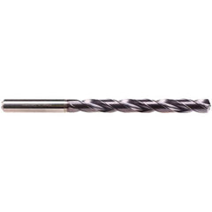 Emuge - 3/4", 135° Drill Point, Spiral Flute, Solid Carbide Taper Length Drill Bit - TiAlN Finish, 229mm Flute Length, 280mm OAL, EF-DRILL Series - Eagle Tool & Supply