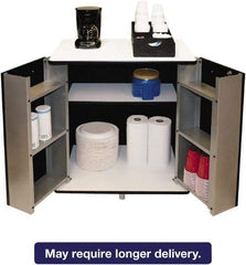 Vertiflex Products - Black & White Refreshment Stand - Use with Microwave, Coffee Maker - Eagle Tool & Supply