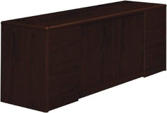 Hon - 72" Long x 29-1/2" High x 24" Deep, 4 Drawer Credenza - Mahogany (Color), Woodgrain Laminate - Eagle Tool & Supply