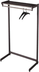 Quartet - 24 Hooks, 48" Long x 18-1/2" Deep, Steel Single Side Garment Rack - 61-1/2" High - Eagle Tool & Supply