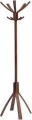 Alba - 10 Hooks, 21-21/32" Long x 21-21/32" Deep, Wood Floor Rack - 69-21/64" High - Eagle Tool & Supply