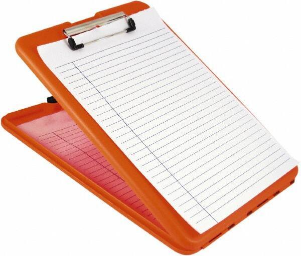 Saunders - 1-1/4" Long x 9-1/2" Wide, Clip Board - High Visibility Orange - Eagle Tool & Supply