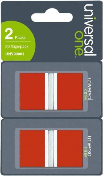 Universal One - Self-Stick Page Flags Style: Flag Color: Red - Eagle Tool & Supply