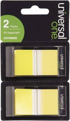 Universal One - Self-Stick Page Flags Style: Flag Color: Yellow - Eagle Tool & Supply