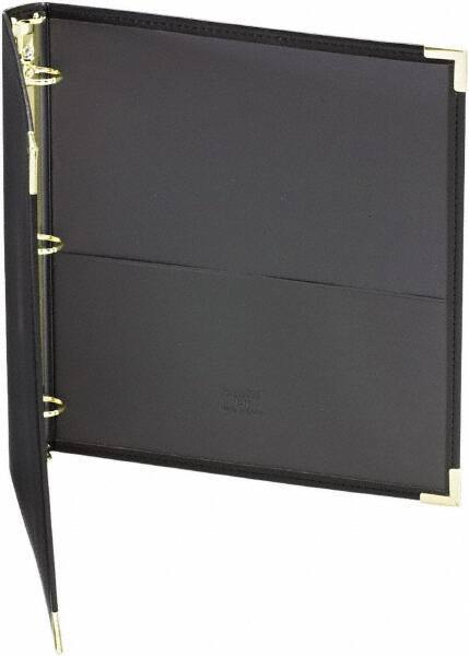 Samsill - 225 Sheet Capacity, 11 x 8-1/2", Non-View Ring Binder - Vinyl, Black - Eagle Tool & Supply