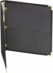 Samsill - 225 Sheet Capacity, 11 x 8-1/2", Non-View Ring Binder - Vinyl, Black - Eagle Tool & Supply