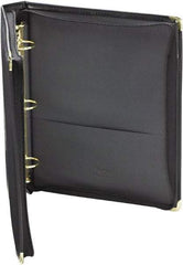 Samsill - 350 Sheet Capacity, 11 x 8-1/2", Non-View Ring Binder - Vinyl, Black - Eagle Tool & Supply