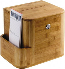 Safco - 10" Wide x 8" Deep x 14" High, Suggestion Box - Natural - Eagle Tool & Supply