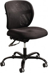 Safco - 18-1/2 to 22" High Task Chair - 26" Wide x 26" Deep, 100% Polyester Seat, Black - Eagle Tool & Supply