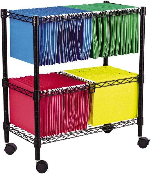 ALERA - 250 Lb Capacity, 26" Wide x 14" Long x 29-1/2" High File Cart - 1 Shelf, Steel - Eagle Tool & Supply