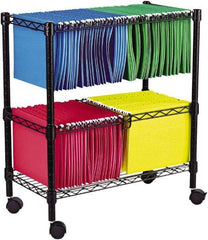 ALERA - 250 Lb Capacity, 26" Wide x 14" Long x 29-1/2" High File Cart - 1 Shelf, Steel - Eagle Tool & Supply