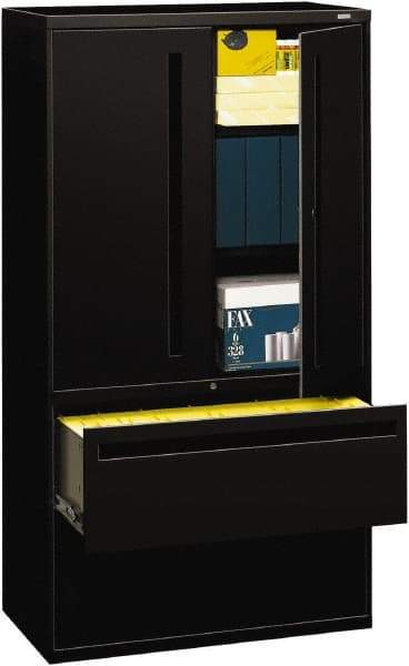 Hon - File & Cabinet Combinations Type: File/Cabinet Combo Color: Black - Eagle Tool & Supply