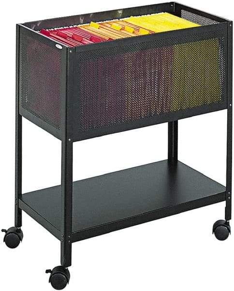 Safco - 5 Lb Capacity, 13-1/2" Wide x 24-1/4" Long x 27-1/2" High Tote Cart - 1 Shelf, Steel - Eagle Tool & Supply
