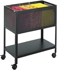 Safco - 5 Lb Capacity, 13-1/2" Wide x 24-1/4" Long x 27-1/2" High Tote Cart - 1 Shelf, Steel - Eagle Tool & Supply