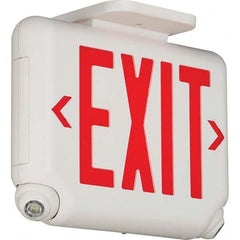 Hubbell Lighting - Combination Exit Signs Mounting Type: Wall Mount; Ceiling Mount Number of Faces: 1 - Eagle Tool & Supply