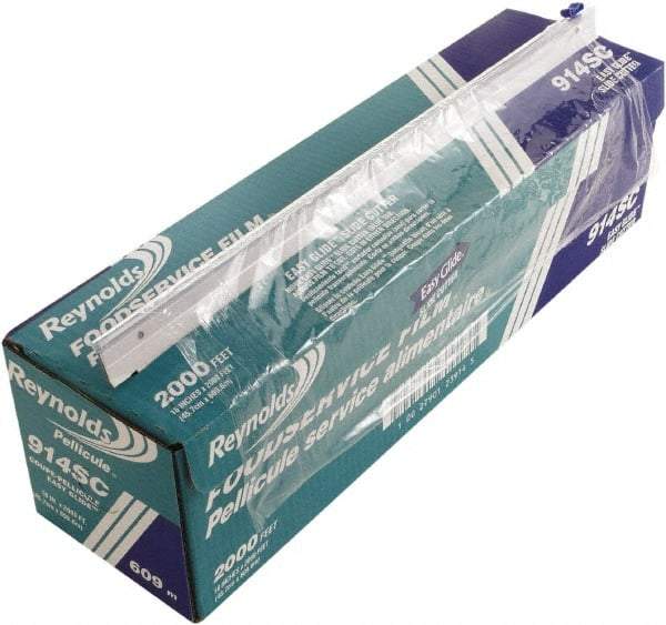 Reynolds - PVC Food Wrap Film Roll in Easy Glide Cutter Box, 18" x 2,000', Clear - Use with Food Protection - Eagle Tool & Supply