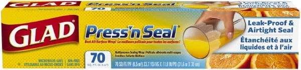 Clorox - Press'n Seal Plastic Wrap, 70 Sq Ft, 12 Rolls per Carton - Use with Food Protection - Eagle Tool & Supply