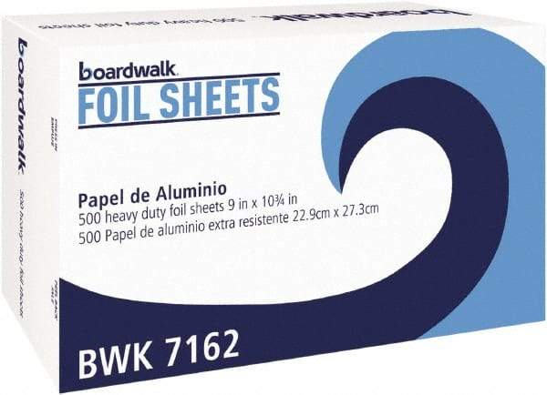 Boardwalk - Pop-Up Aluminum Foil Wrap Sheets, 9 x 10-3/4, Silver, 500/Box, 6 Boxes/Carton - Use with Food Protection - Eagle Tool & Supply