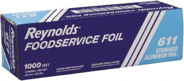 Reynolds - Standard Aluminum Foil Roll, 12" x 1,000', Silver - Use with Food Protection - Eagle Tool & Supply