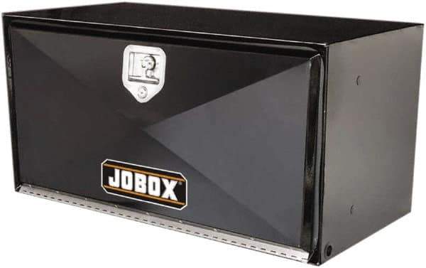 Jobox - 1 Compartment Underbed Truck Box - 36" Wide x 18" Deep x 18" High, Steel, Black - Eagle Tool & Supply