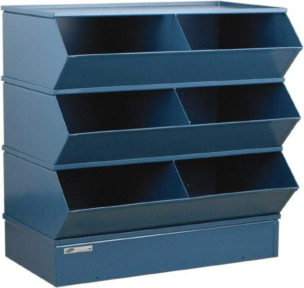 Stackbin - 3 Bin, Shelving Unit with Openings & Base - 37" Wide x 33" High - Eagle Tool & Supply