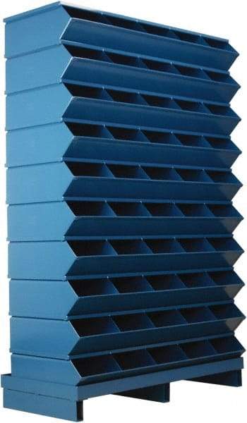 Stackbin - 10 Bin, Shelving Unit with Openings & Base - 37" Wide x 57-1/2" High - Eagle Tool & Supply