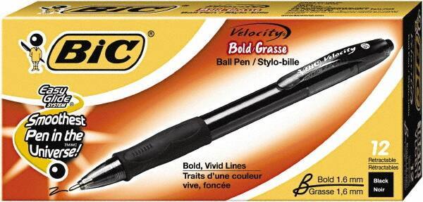 Bic - Conical Ball Point Pen - Black - Eagle Tool & Supply