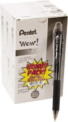 Pentel - Conical Ball Point Pen - Black - Eagle Tool & Supply