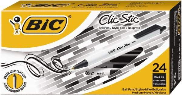 Bic - Conical Ball Point Pen - Black - Eagle Tool & Supply