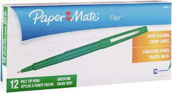 Paper Mate - Needle Porous Point Pen - Green - Eagle Tool & Supply