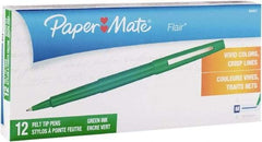 Paper Mate - Needle Porous Point Pen - Green - Eagle Tool & Supply