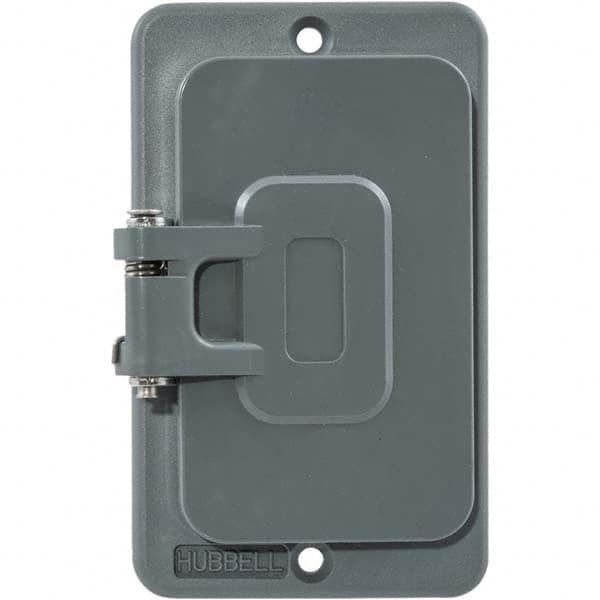 Hubbell Wiring Device-Kellems - Electrical Outlet Box & Switch Box Accessories Accessory Type: Box Cover Material: PBT Resin - Eagle Tool & Supply