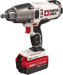 Porter-Cable - 1/2" Drive 20 Volt Mid-Handle Cordless Impact Wrench & Ratchet - 1,700 RPM, 330 Ft/Lb Torque, 1 Lithium-Ion Battery Included - Eagle Tool & Supply