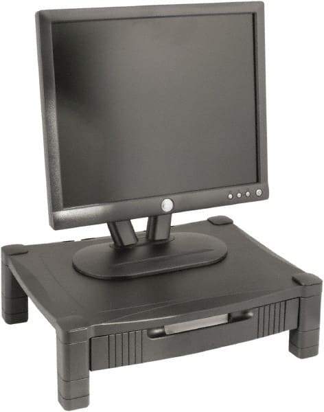 Kantek - Silver Monitor Stand - Use with Laptop, Monitor - Eagle Tool & Supply