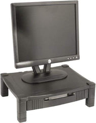 Kantek - Silver Monitor Stand - Use with Laptop, Monitor - Eagle Tool & Supply