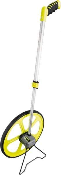 Komelon - 10,000' Counter Limit, 10,000' OAL, High-Visibility Yellow & Black Measuring Wheel - 0.01" Accuracy per 100", Measures in Ft/In - Eagle Tool & Supply