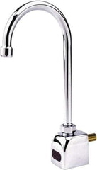 SANI-LAV - Single Hole Electronic Faucet Complete Kit - Powered by Battery, Gooseneck Spout, Single Hole Mounting Centers - Eagle Tool & Supply