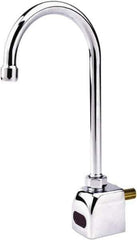 SANI-LAV - Single Hole Electronic Faucet Complete Kit - Powered by 120 VAC, Gooseneck Spout, Single Hole Mounting Centers - Eagle Tool & Supply