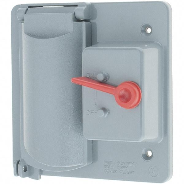 Leviton - Electrical Outlet Box Polycarbonate Device Cover - Eagle Tool & Supply