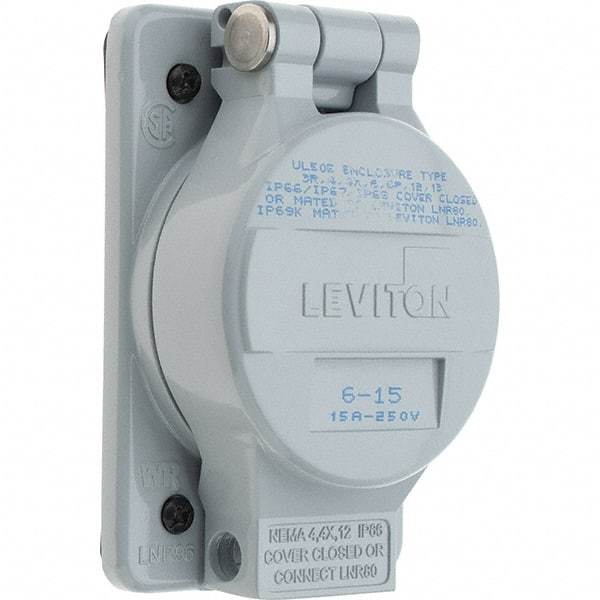 Leviton - Straight Blade Receptacles   Receptacle Type: Single Receptacle    Grade: Industrial - Eagle Tool & Supply