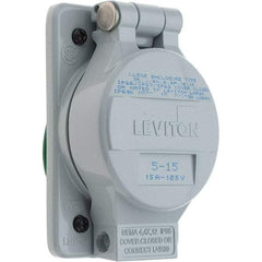 Leviton - Straight Blade Receptacles   Receptacle Type: Single Receptacle    Grade: Industrial - Eagle Tool & Supply