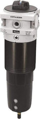 Parker - 1" Port Coalescing Filter - Polypropylene Bowl, Manual Drain, 254 Max psi, 0.01 Micron Rating, 3-1/2" Wide - Eagle Tool & Supply