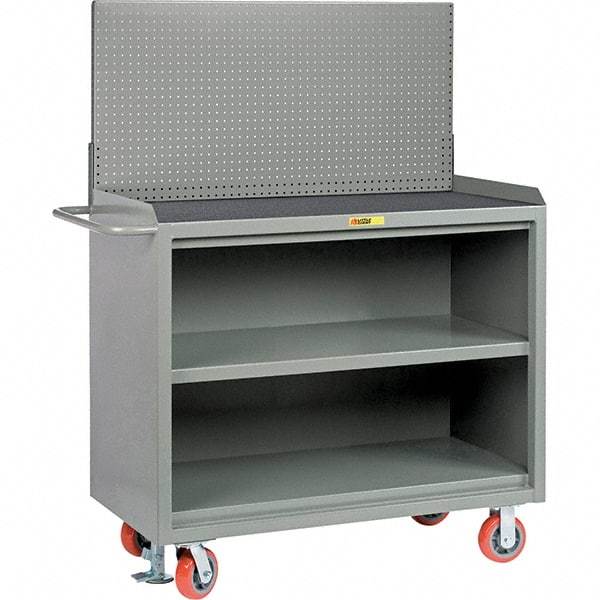Little Giant - 3,600 Lb Capacity Mobile Service Bench - 41" Wide x 24" Deep x 43" High, Steel, Gray - Eagle Tool & Supply