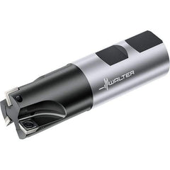 Walter - 1-1/4" Cut Diam, 8.4mm Max Depth of Cut, 1-1/4" Shank Diam, 94mm OAL, Indexable Square Shoulder End Mill - Weldon Shank, 0° Lead Angle, Through Coolant, Series M4132-UW - Eagle Tool & Supply