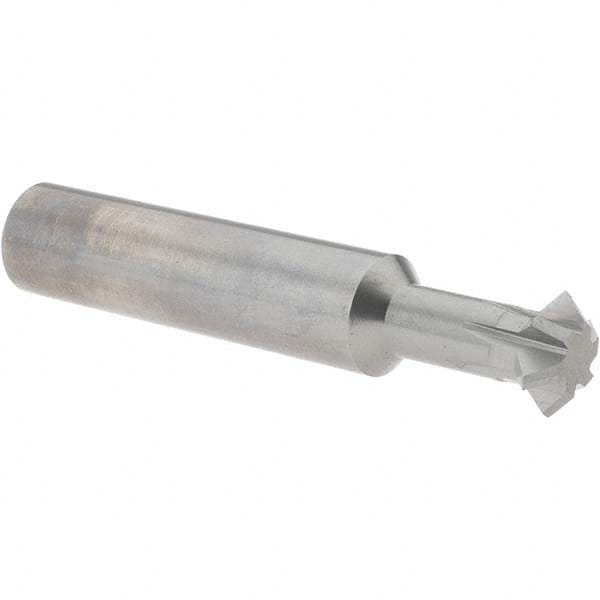 Accupro - 5/8° 5/8" Cut Diam, 0.25" Cut Width, 5/8" Shank, Solid Carbide Double-Angle Cutter - Eagle Tool & Supply