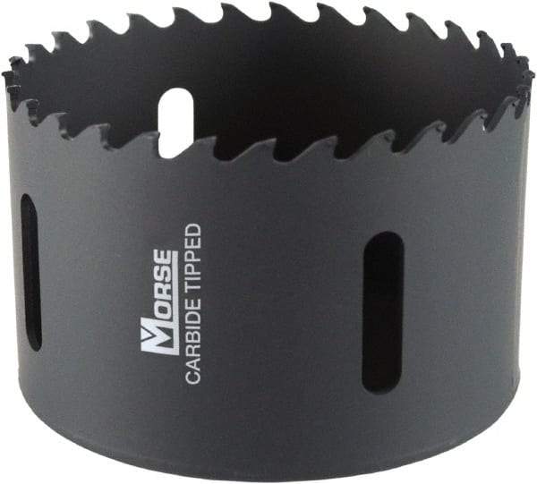 M.K. MORSE - 4-1/8" Diam, 1-15/16" Cutting Depth, Hole Saw - Carbide-Tipped Saw, Toothed Edge - Eagle Tool & Supply