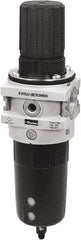 Parker - 1" NPT Port Heavy-Duty 1 Piece Filter/Regulator FRL Unit - Polypropylene Bowl, 465 SCFM, 254 Max psi, 13-1/2" High, Automatic Drain - Eagle Tool & Supply