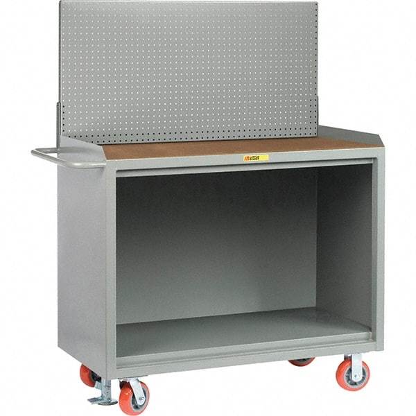 Little Giant - 3,600 Lb Capacity Mobile Service Bench - 53" Wide x 24" Deep x 43" High, Steel, Gray - Eagle Tool & Supply