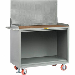 Little Giant - 3,600 Lb Capacity Mobile Service Bench - 41" Wide x 24" Deep x 43" High, Steel, Gray - Eagle Tool & Supply